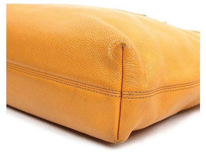 Chanel Borsa a tracolla Big CC in caviar giallo - vista 6