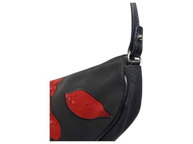 Dior Bolso bandolera Black Rose Saddle - vista 9
