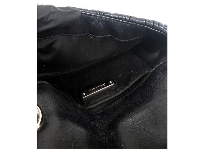 Miu Miu Borsa a tracolla trapuntata con catena nera - vista 11