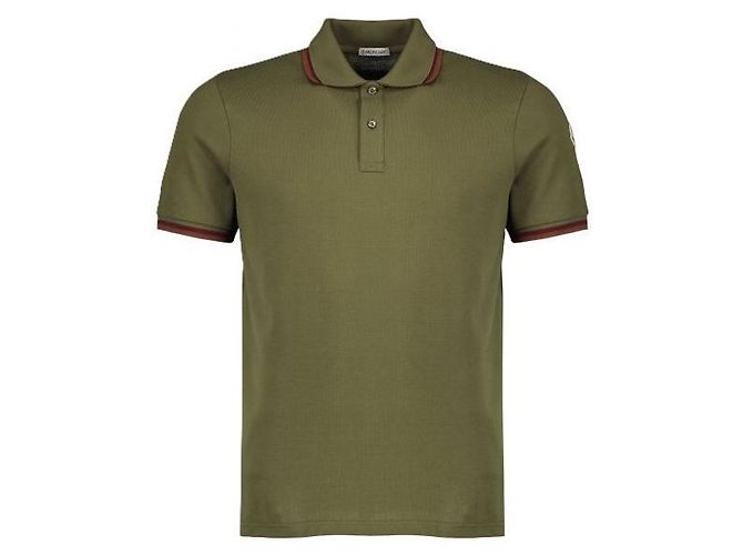 Moncler Polo de piqué de algodão com gola dupla - vista 3