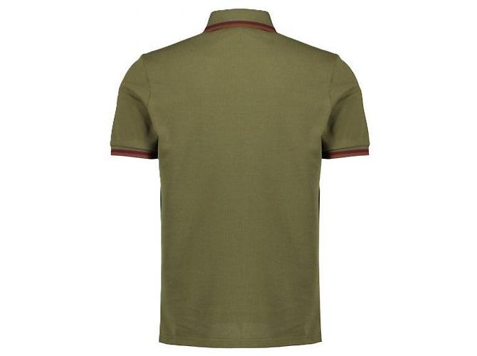 Moncler Polo de piqué de algodão com gola dupla - vista 4