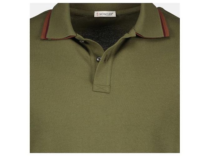 Moncler Polo de piqué de algodão com gola dupla - vista 5