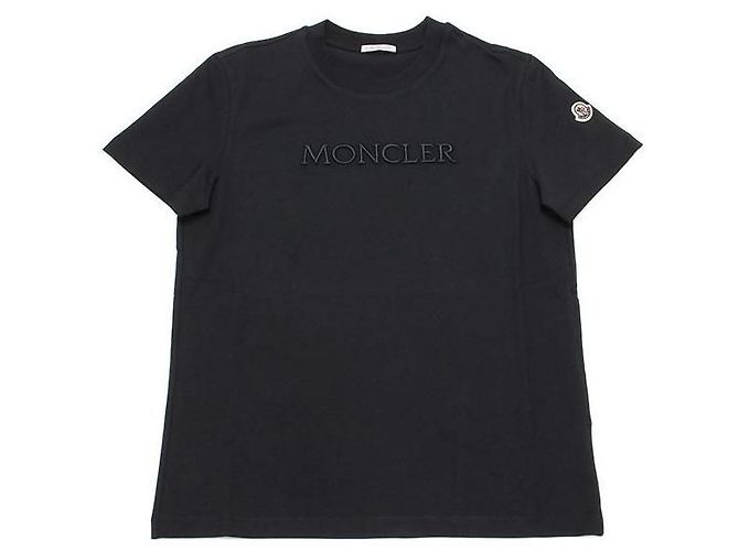 Moncler Besticktes T-Shirt aus Baumwolle mit tonalem Logo - Ansicht 3