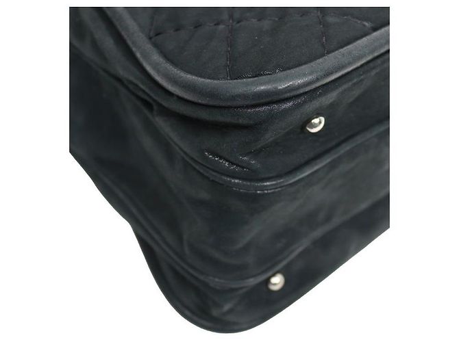 Chanel Borsa a Spalla Black Glazed Quilted CC Chain Nero - vista 11