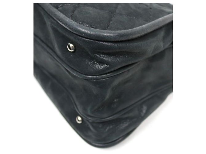 Chanel Borsa a Spalla Black Glazed Quilted CC Chain Nero - vista 12