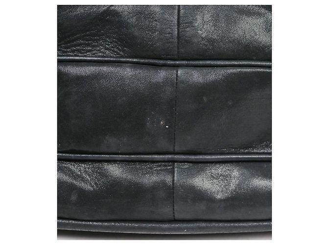 Chanel Borsa a Spalla Black Glazed Quilted CC Chain Nero - vista 13