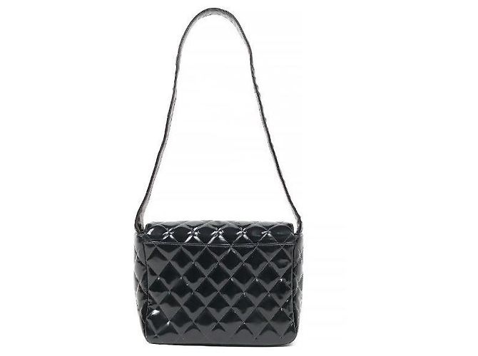 Chanel Borsa a tracolla So Black in vernice trapuntata CC Nero - vista 3