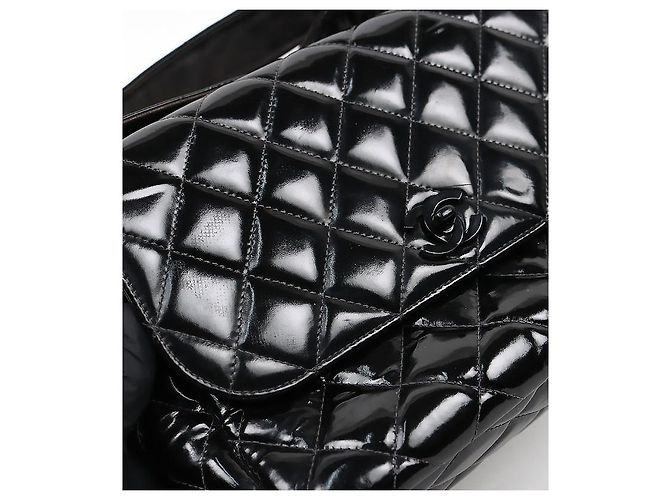 Chanel Borsa a tracolla So Black in vernice trapuntata CC Nero - vista 6