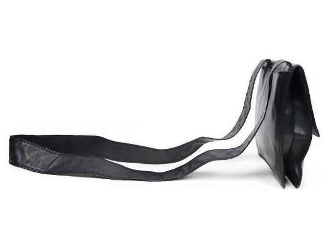 Chanel Borsa a tracolla Big CC in agnello nero - vista 2