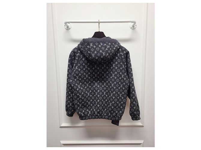 Louis Vuitton Giacca con cappuccio in jacquard monogram reversibile Marrone - vista 5