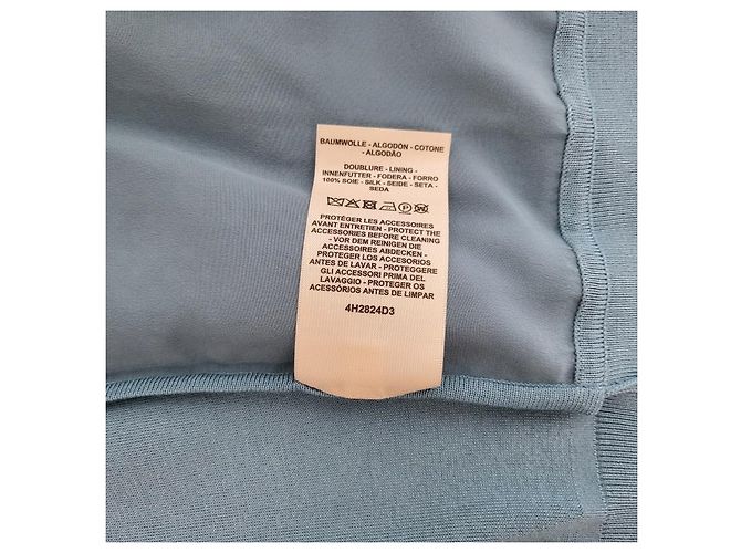Hermès Strickjacke aus Twill mit langem Ärmel, Reißverschluss und Bandana-Muster für Damen Blau - Ansicht 9