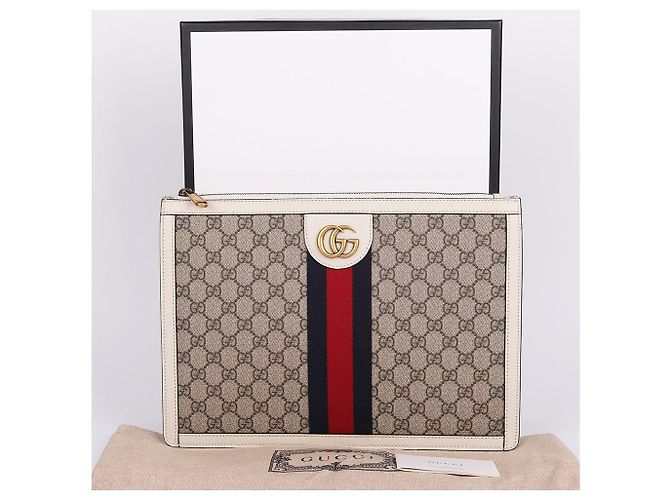 Gucci Clutch Portfolio Large Ophidia Bianco - vista 11