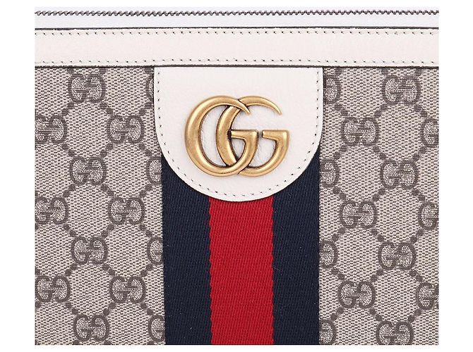 Gucci Clutch Portfolio Large Ophidia Bianco - vista 2