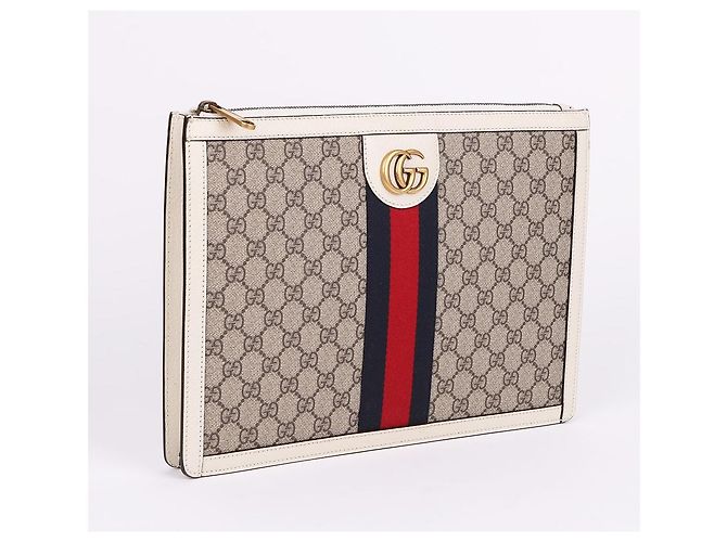 Gucci Clutch Portfolio Large Ophidia Bianco - vista 4