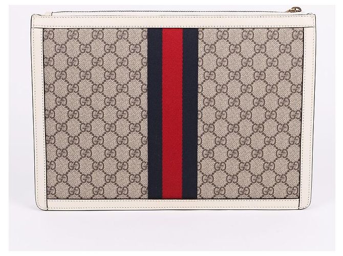 Gucci Clutch Portfolio Large Ophidia Bianco - vista 5