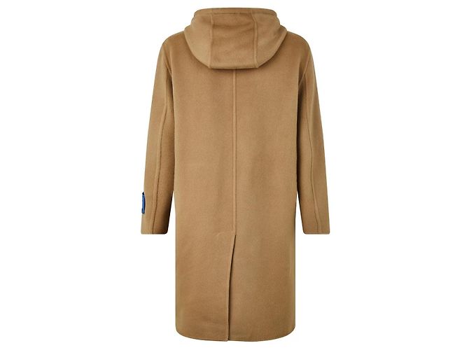Off White Refurbished Hooded Coat Camel Brown - view 2