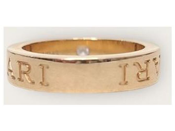 Bulgari Rose Gold Diamond Essential Band Ring Pink - Ansicht 2