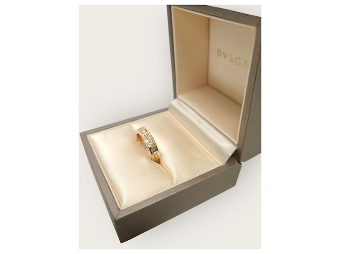 Bulgari Rose Gold Diamond Essential Band Ring Pink - Ansicht 3