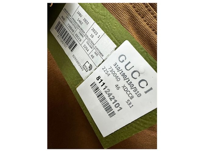 Gucci Pantaloni in tela con risvolto GG Denim Marrone - vista 8
