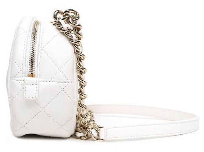 Chanel Borsa a tracolla bianca con borchie e catena Bianco - vista 2