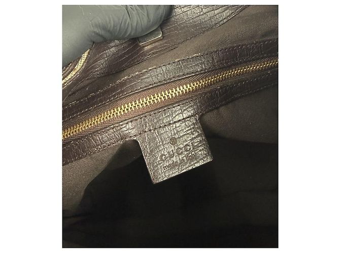 Gucci Borsa a tracolla hobo Hassler Horsebit Marrone - vista 10