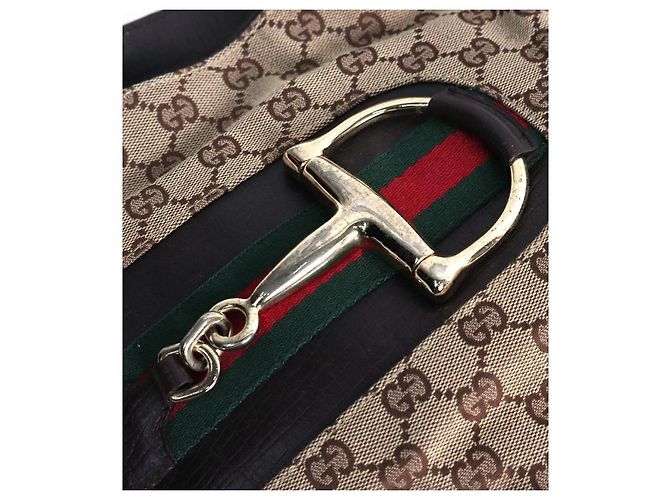 Gucci Borsa a tracolla hobo Hassler Horsebit Marrone - vista 7