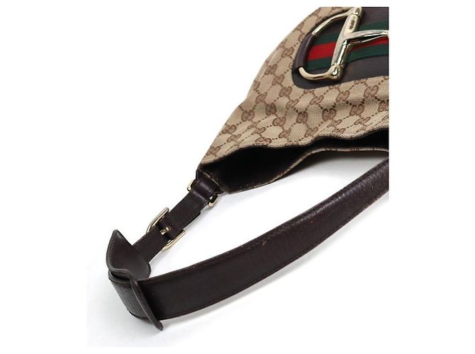 Gucci Borsa a tracolla hobo Hassler Horsebit Marrone - vista 8