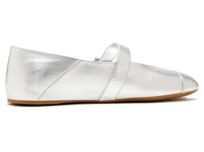 Salvatore Ferragamo Ballerine Gancini Argento - vista 5
