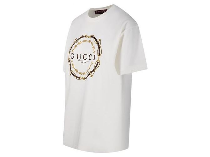Gucci Camiseta de jersey de algodón Blanco - vista 4