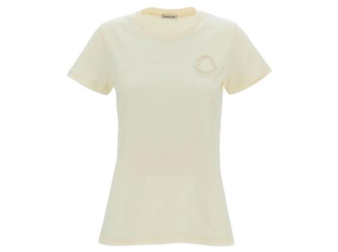 Moncler T-Shirt aus Baumwolle mit besticktem Logo - Ansicht 3