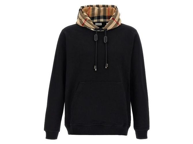 Burberry Check Baumwoll-Kapuzenpullover Schwarz - Ansicht 3