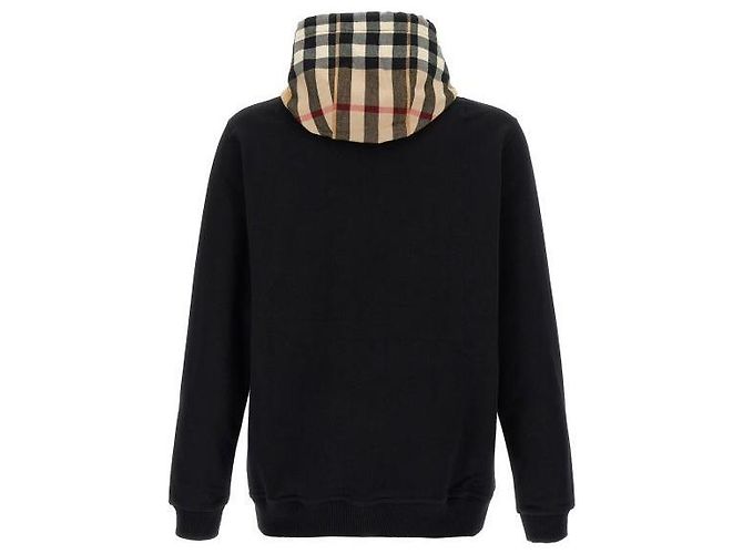 Burberry Check Baumwoll-Kapuzenpullover Schwarz - Ansicht 4