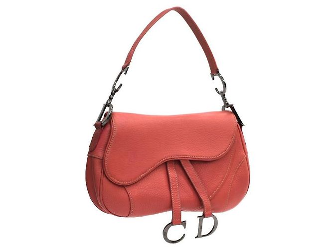 Dior Borsa a tracolla saddle in pelle rosa - vista 2