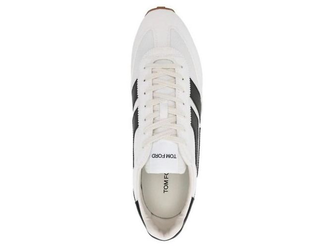 Tom Ford Sneakers in mix di camoscio Bianco - vista 6