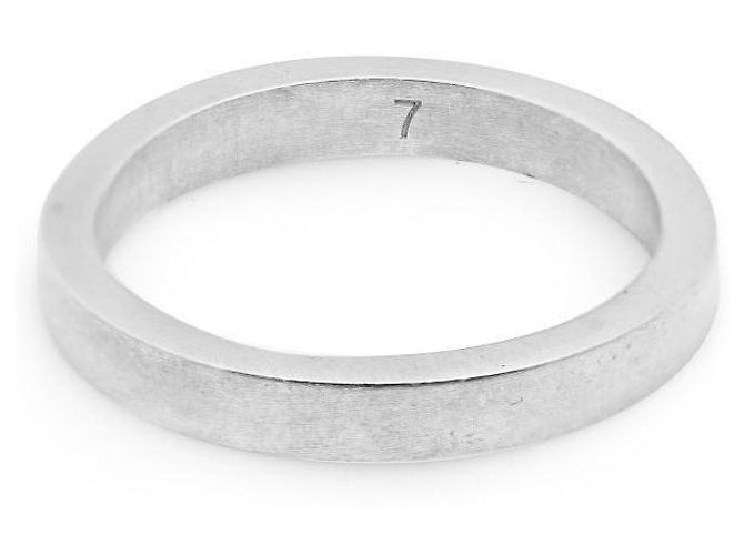 Maison Martin Margiela Anello in argento con incisione del logo - vista 5