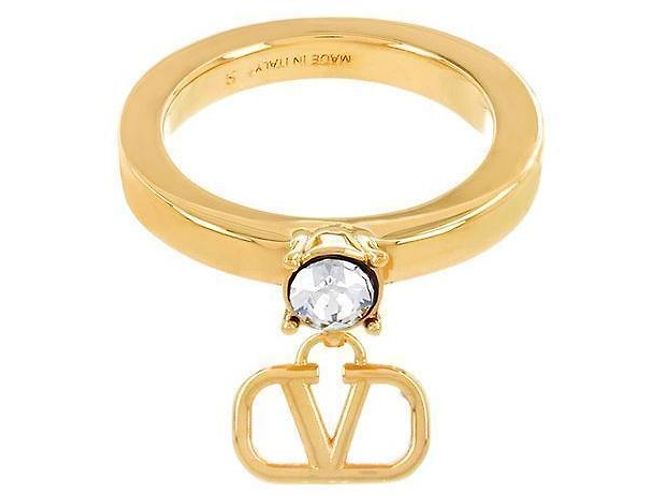 Valentino Anello Galan Van Logo Crystal da donna Multicolore - vista 3