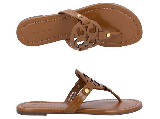 Tory Burch Infradito Miller Patent da donna Marrone - vista 3
