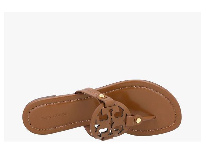 Tory Burch Infradito Miller Patent da donna Marrone - vista 5