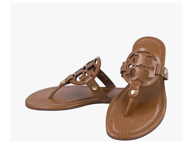 Tory Burch Infradito Miller Patent da donna Marrone - vista 8