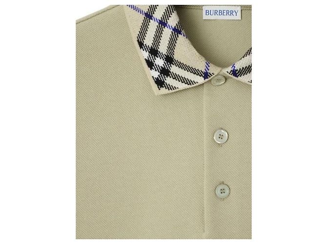 Burberry Baumwoll-Poloshirt mit kurzen Ärmeln Golden - Ansicht 8