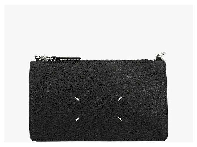 Maison Martin Margiela Borsa a tracolla WOC in pelle granulata con cuciture Nero - vista 5