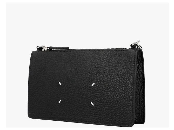 Maison Martin Margiela Borsa a tracolla WOC in pelle granulata con cuciture Nero - vista 6