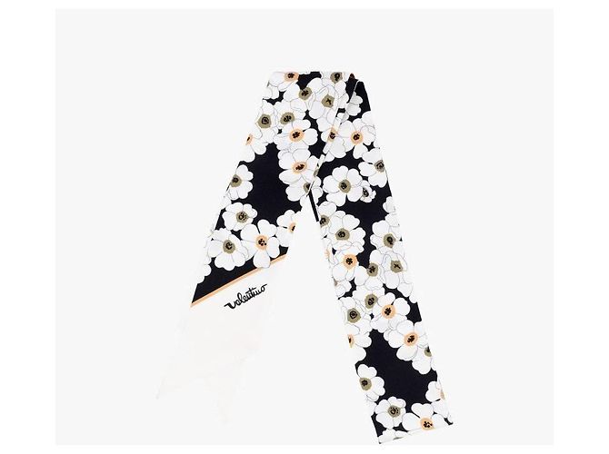 Valentino Sciarpa skinny in seta floreale Multicolore - vista 5