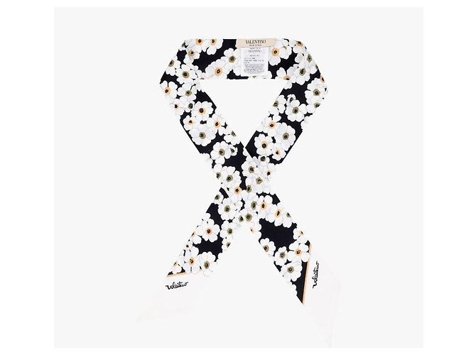 Valentino Sciarpa skinny in seta floreale Multicolore - vista 6
