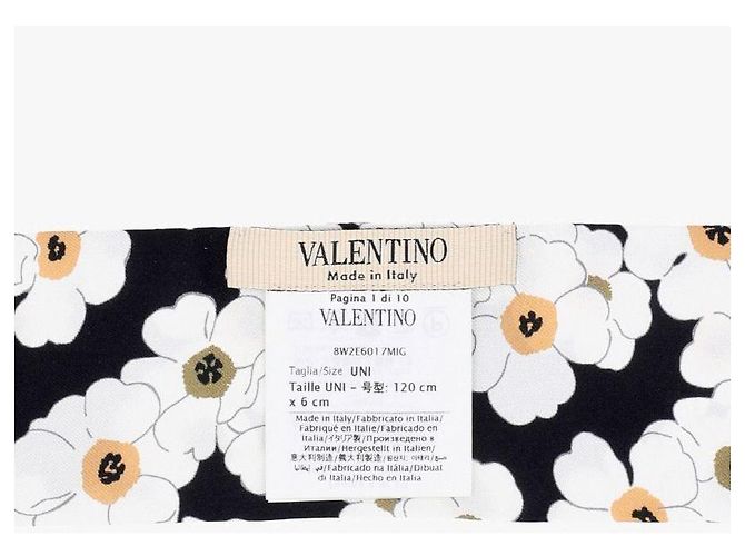 Valentino Sciarpa skinny in seta floreale Multicolore - vista 7