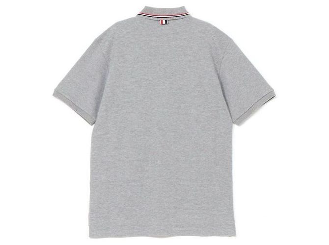 Thom Browne Polo aus Baumwolle mit Waffelrippen-Bündchen - Ansicht 4