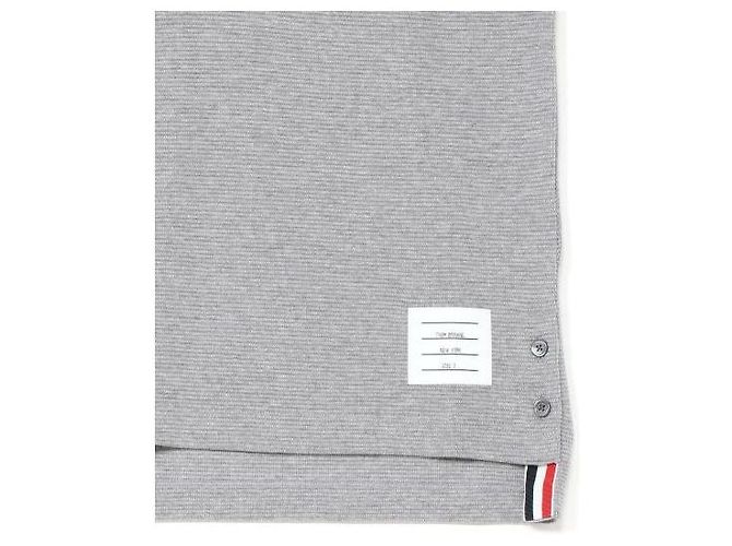 Thom Browne Polo aus Baumwolle mit Waffelrippen-Bündchen - Ansicht 7