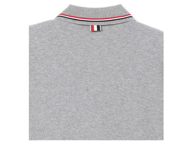 Thom Browne Polo aus Baumwolle mit Waffelrippen-Bündchen - Ansicht 9