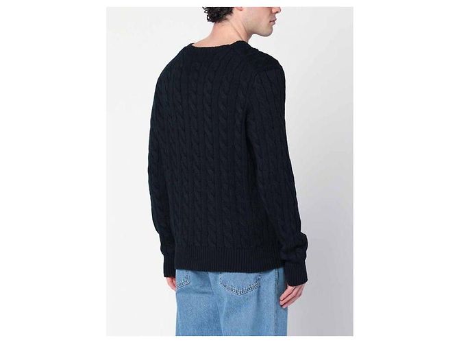 Ralph Lauren Zopfstrick mit Pony-Logo Blau - Ansicht 6