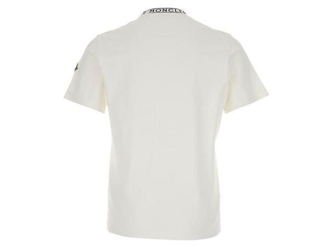 Moncler Baumwoll-T-Shirt mit Logo-Besatz - Ansicht 5